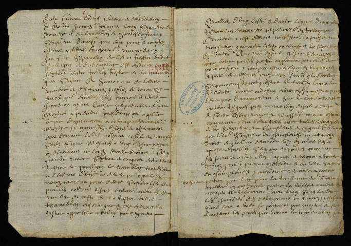 Délimitation des justices de Pouligny et du Tremblay, et droit de pêche dans la rivière d'Aron : extrait du terrier de Poussery, dressé pour François du Pontot.