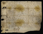 Biens et droits. - Foncier (place de l'église) en la paroisse de Cours-sous-Magny (commune de Magny-Cours), transport à Jersault laboureur par Crevet maître de poste de Magny (commune de Magny-Cours) : copie du bail à rente du 21 janvier 1604.