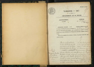 Saint-Vérain : actes d'état civil, table décennale.