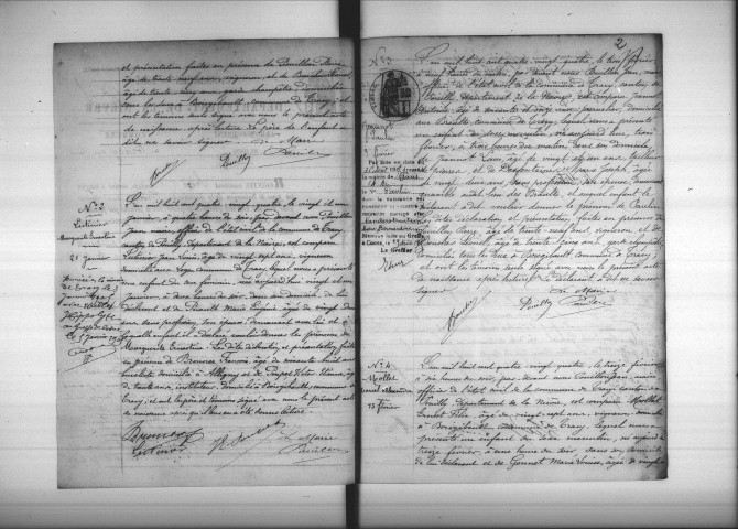 Tracy-sur-Loire : actes d'état civil.