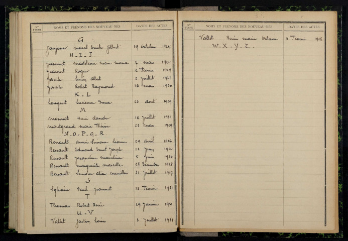 Arzembouy : table décennale.