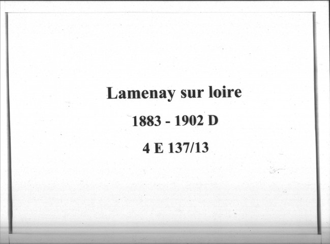 Lamenay-sur-Loire : actes d'état civil (décès).