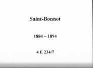 Saint-Bonnot : actes d'état civil.
