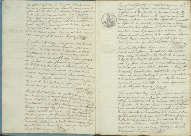 Tazilly : actes d'état civil.