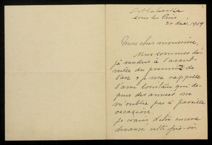 POISSON (Adolphe), poète québecois : 1 lettre, 1 carte postale illustrée.