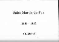 Saint-Martin-du-Puy : actes d'état civil.