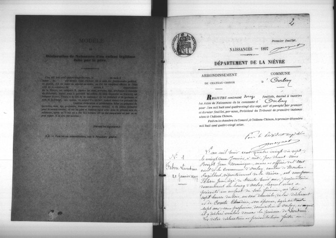 Onlay : actes d'état civil.