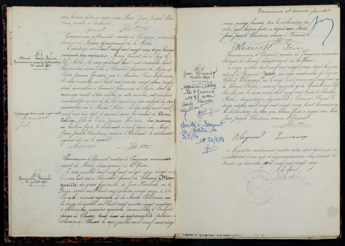 Ouroüer : actes d'état civil.