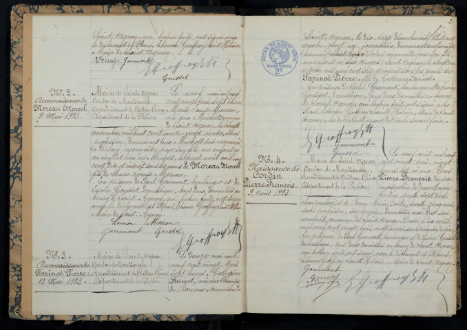 Saint-Agnan : actes d'état civil.