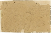 Mhère, cadastre ancien : plan parcellaire de la section E dite de l'Huis au Clair