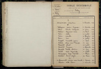 Bitry : table décennale.