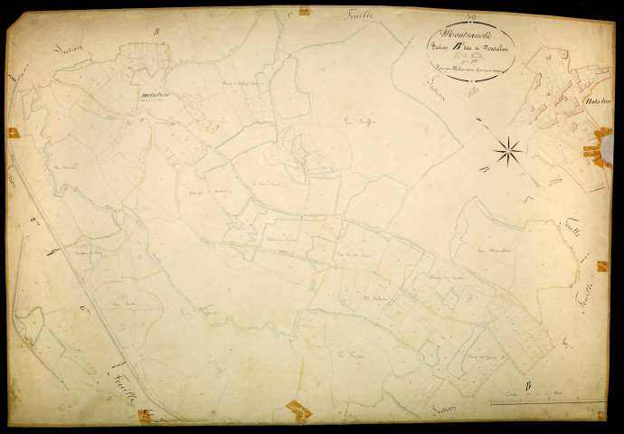 Montsauche-les-Settons, cadastre ancien : plan parcellaire de la section B dite de Natalou, feuille 2
