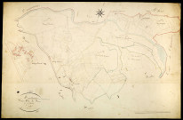 Montigny-en-Morvan, cadastre ancien : plan parcellaire de la section A dite de Bonin, feuille 1