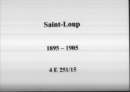 Saint-Loup : actes d'état civil.