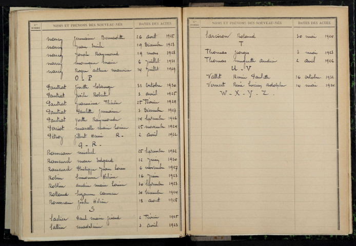 Cours : table décennale.