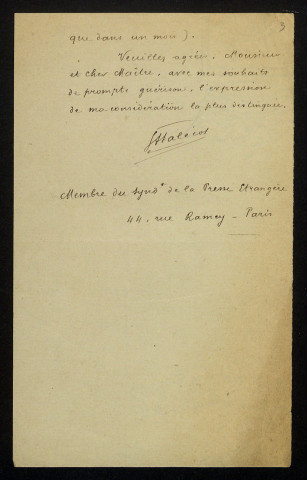 MALÉCOT (A.), publiciste à Paris : 4 lettres.