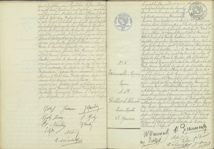 Saint-Pierre-le-Moûtier : actes d'état civil (mariages).