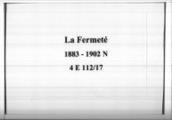 La Fermeté : actes d'état civil (naissances).