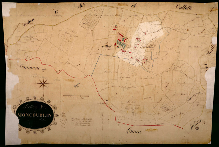 Saint-Benin-d'Azy, cadastre ancien : plan parcellaire de la section F dite de Montgoublin, feuille 1