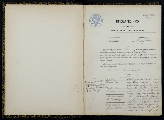 Pouques-Lormes : actes d'état civil.