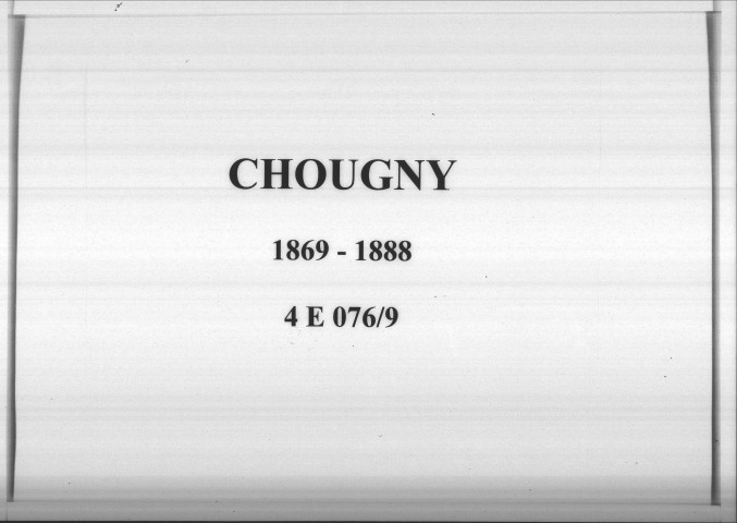 Chougny : actes d'état civil.