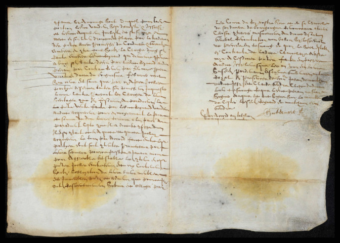 Biens et droits. - Foncier (bois de Perigny) en la ville de Luzy, vente par Regnaud à la communauté Perain : copie du contrat du 10 avril 1628.