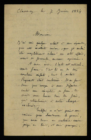 ROLIN (Ch.), avocat à Clamecy : 1 lettre.
