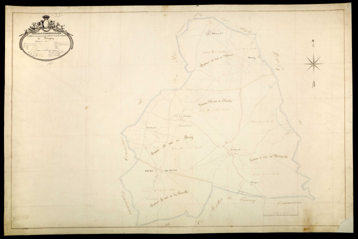 Pougny, cadastre ancien : tableau d'assemblage