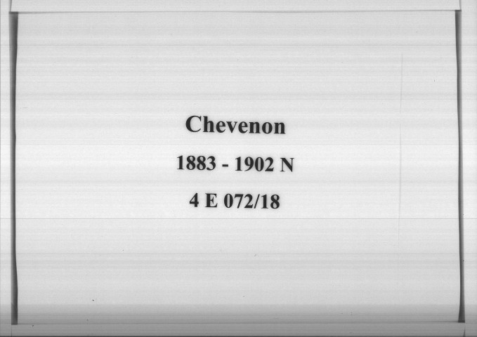 Chevenon : actes d'état civil (naissances).