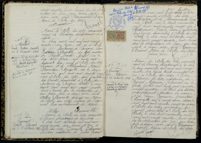 Billy-sur-Oisy : actes d'état civil.