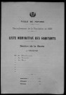 Nevers, Section de la Barre, 11e sous-section : recensement de 1906