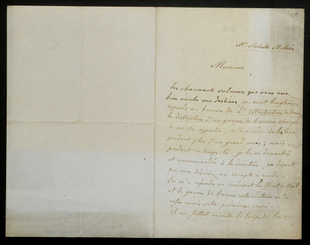 SÉGALAS (Anaïs), écrivain (1819-1895) : 1 lettre.