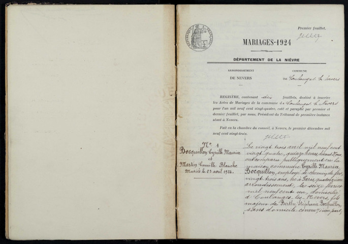 Coulanges-lès-Nevers : actes d'état civil.