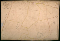 Saint-Andelain, cadastre ancien : plan parcellaire de la section B dite de Soumard, feuille 1