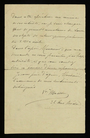 MASSON, à Paris : 1 lettre.