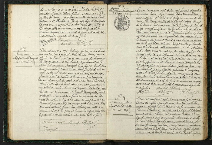 Varennes-lès-Narcy : actes d'état civil.