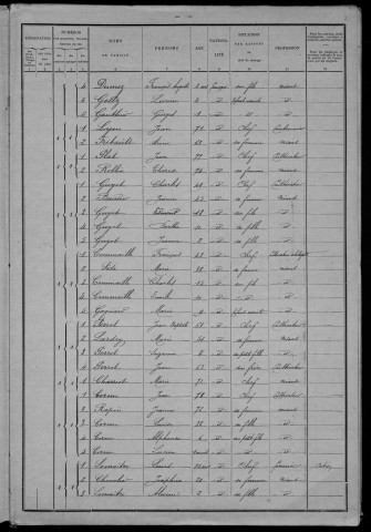 Saint-Firmin : recensement de 1901