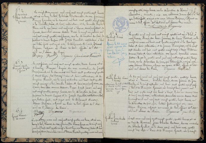 Poil : actes d'état civil.