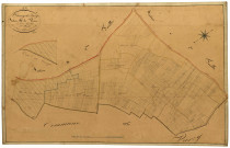 Cuncy-lès-Varzy, cadastre ancien : plan parcellaire de la section B dite de Vevre, feuille 3