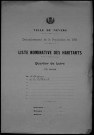 Nevers, Quartier de Loire, 19e section : recensement de 1911