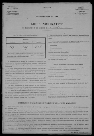 Oudan : recensement de 1906