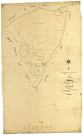 Diennes-Aubigny, cadastre ancien : plan parcellaire de la section B dite des Louats, feuille 1