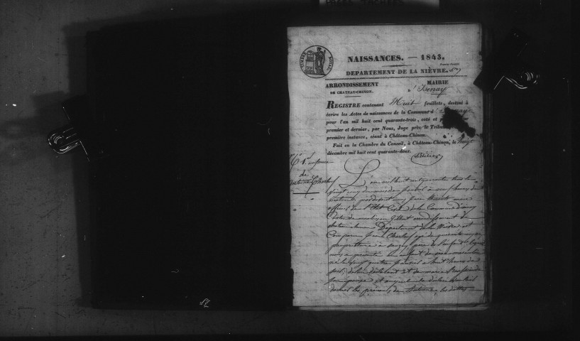 Isenay : actes d'état civil.