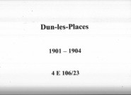 Dun-les-Places : actes d'état civil.