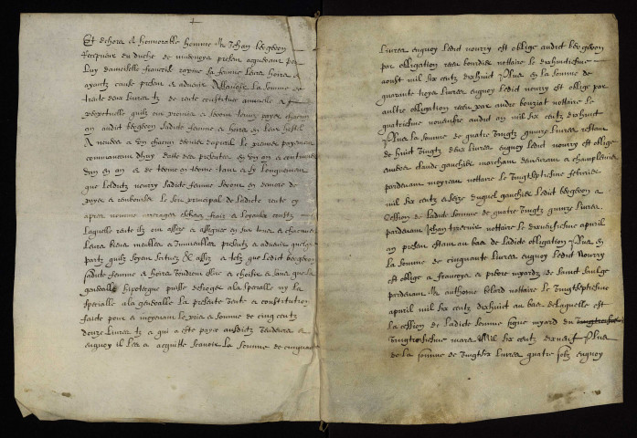 Biens et droits. - Rente Noury tavernier de Saint-Benin-des-Bois, vente à Bergeron receveur au duché : copie du contrat de constitution du 30 avril 1619.