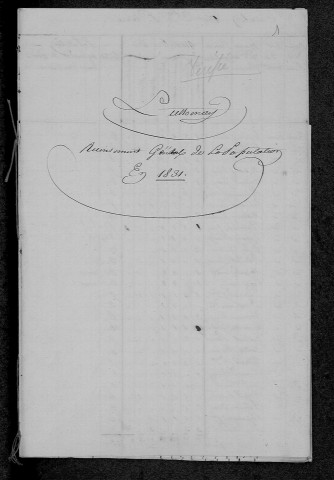 Luthenay-Uxeloup : recensement de 1831