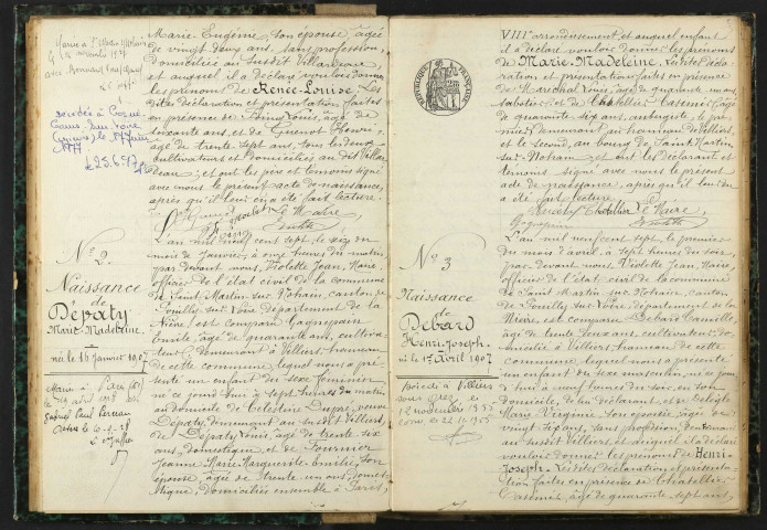 Saint-Martin-sur-Nohain : actes d'état civil, table décennale.