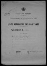 Nevers, Quartier de Loire, 3e section : recensement de 1926