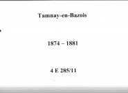 Tamnay-en-Bazois : actes d'état civil.