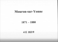 Mouron-sur-Yonne : actes d'état civil.